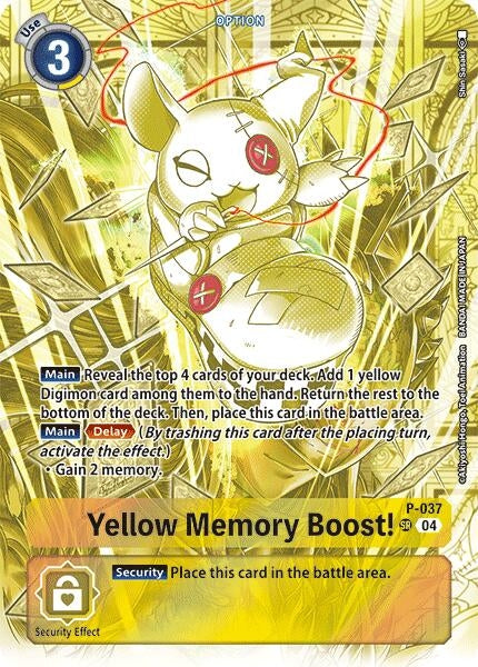 Image for Yellow Memory Boost! (Starter Deck 19 Exclusive) (D-PR) (P-037 SR) - Digimon Card Game