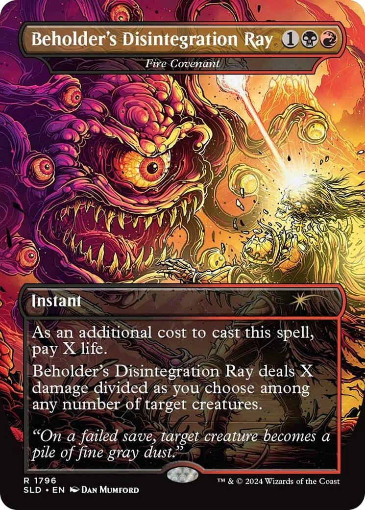 Image for Beholder's Disintegration Ray - Fire Covenant (Secret Lair Drop Series) (1796) - Magic: The Gathering