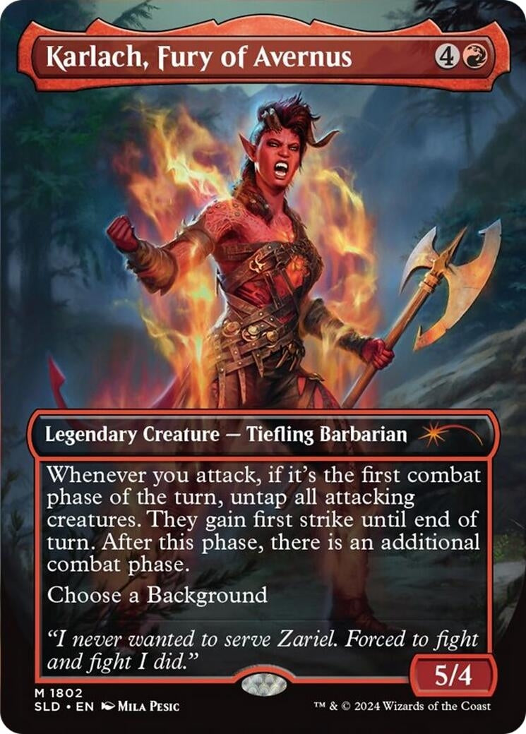 Image for Karlach, Fury of Avernus (Secret Lair Drop Series) (1802) - Magic: The Gathering