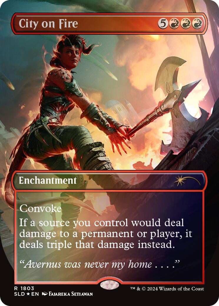 Image for City on Fire (Rainbow Foil) (Secret Lair Drop Series) (1803) - Magic: The Gathering