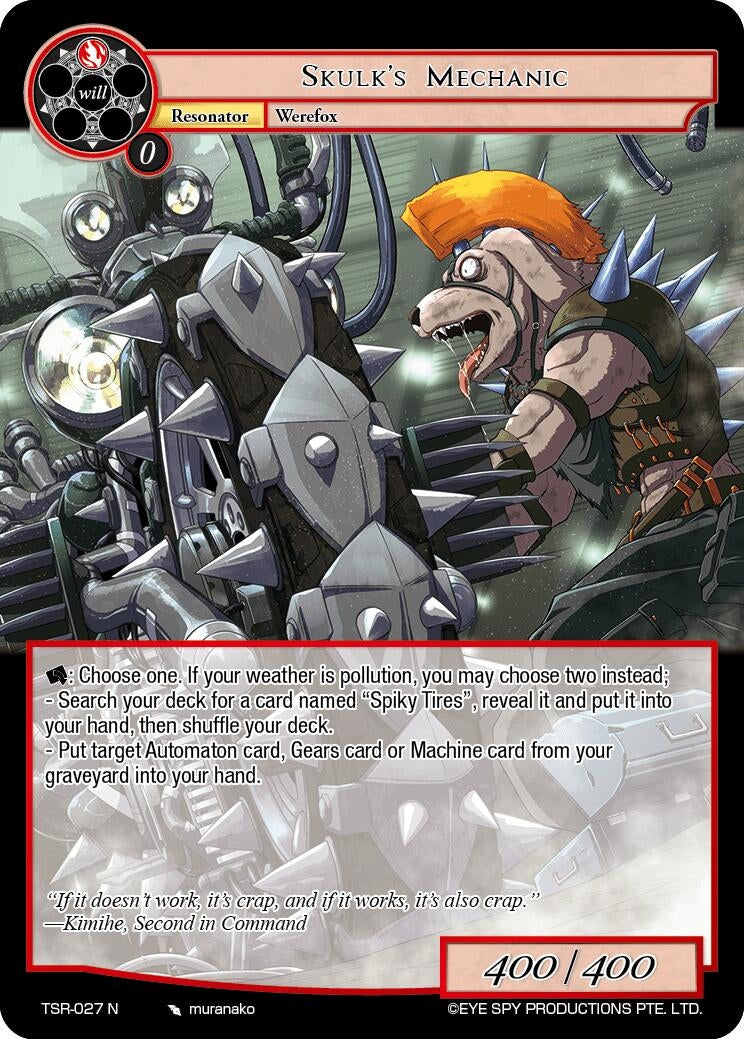 Image for Skulk's Mechanic (The Battle at the Sacred Ruins) (TSR-027 N) - Force of Will