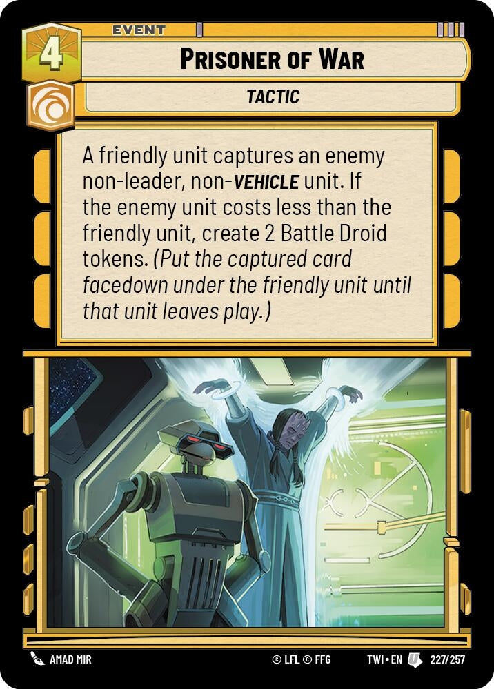 Image for Prisoner of War (Twilight of the Republic) (227/257) - Star Wars: Unlimited
