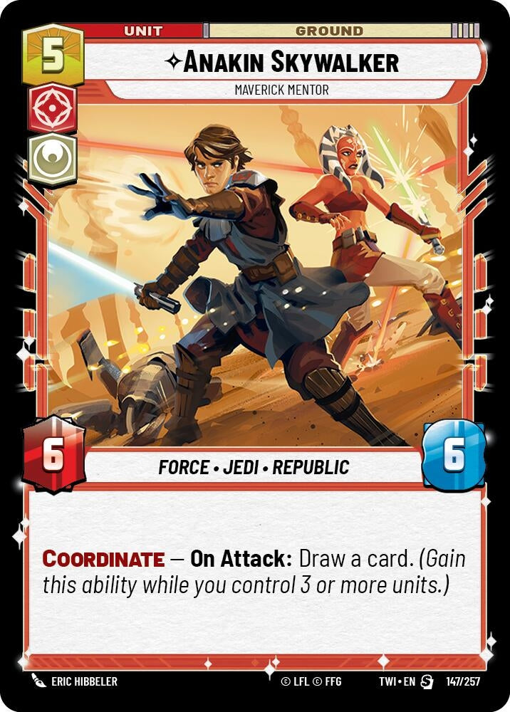 Image for Anakin Skywalker - Maverick Mentor (Twilight of the Republic) (147/257) - Star Wars: Unlimited