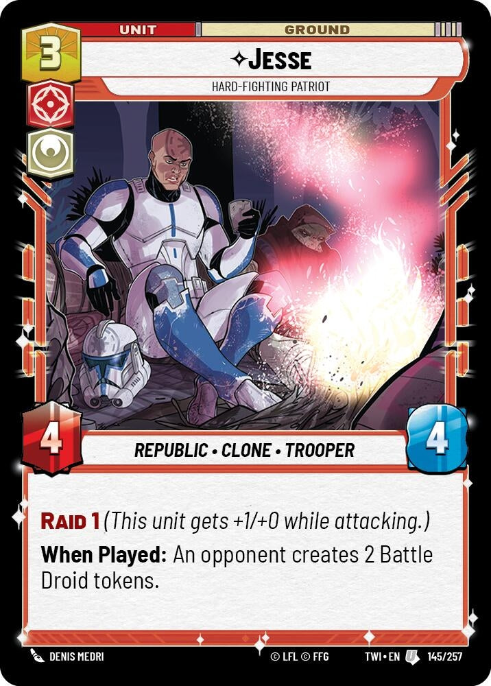 Image for Jesse - Hard-Fighting Patriot (Twilight of the Republic) (145/257) - Star Wars: Unlimited