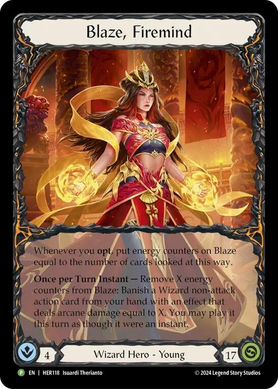 Image for Blaze, Firemind - HER118 (Flesh and Blood: Promo Cards) (HER118) - Flesh and Blood TCG
