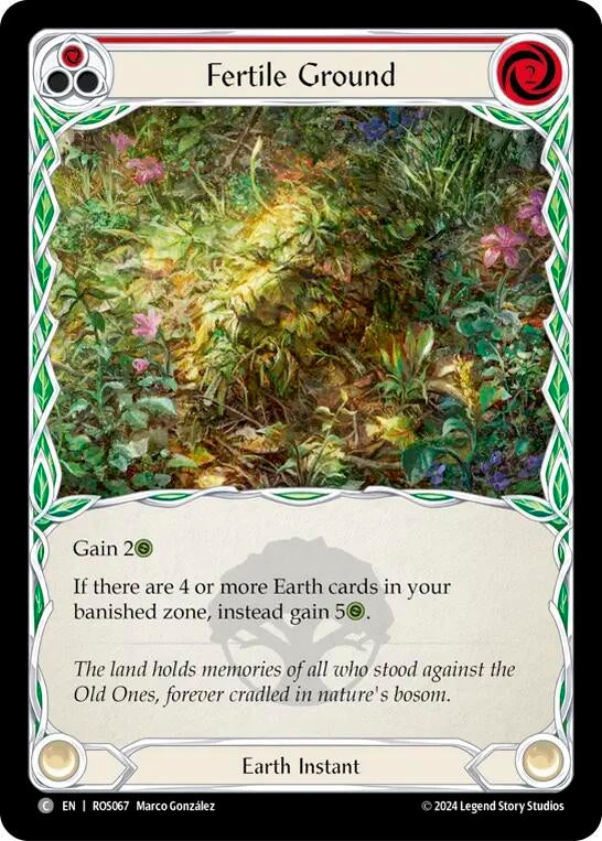 Image for Fertile Ground (Red) (Rosetta) (ROS067) - Flesh and Blood TCG