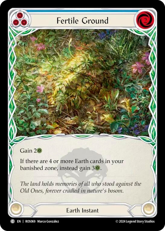 Image for Fertile Ground (Blue) (Rosetta) (ROS069) - Flesh and Blood TCG