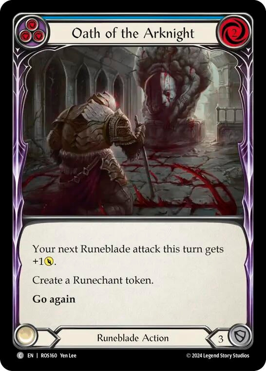 Image for Oath of the Arknight (Blue) (Rosetta) (ROS160) - Flesh and Blood TCG