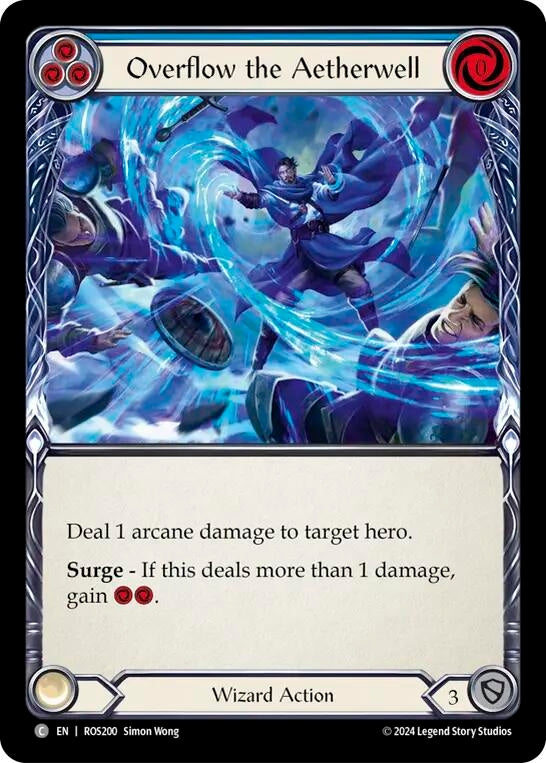 Image for Overflow the Aetherwell (Blue) (Rosetta) (ROS200) - Flesh and Blood TCG