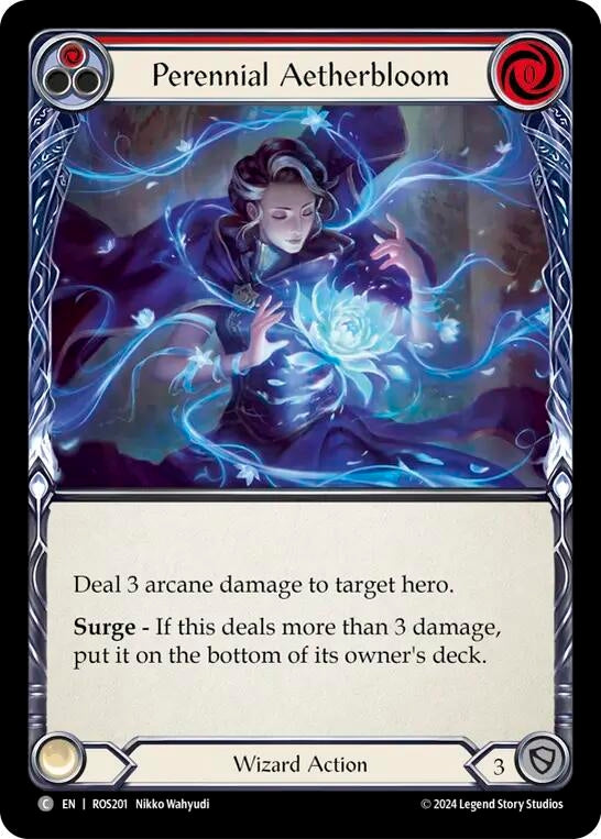 Image for Perennial Aetherbloom (Red) (Rosetta) (ROS201) - Flesh and Blood TCG