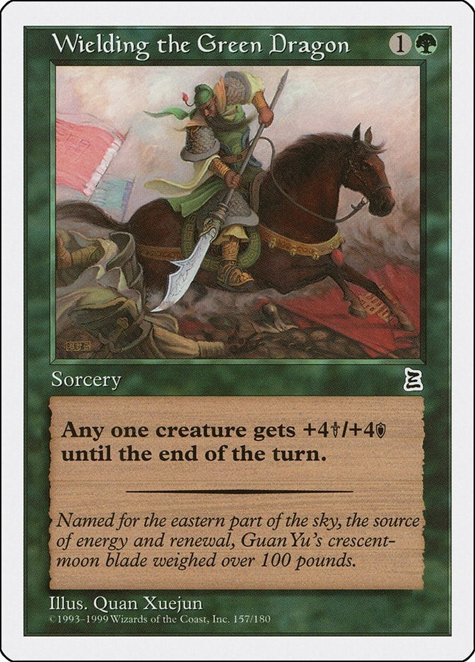 Image for Wielding the Green Dragon (Portal Three Kingdoms) (157) - Magic: The Gathering