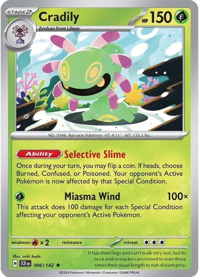 Image for Cradily (SV07: Stellar Crown) (006/142) - Pokemon