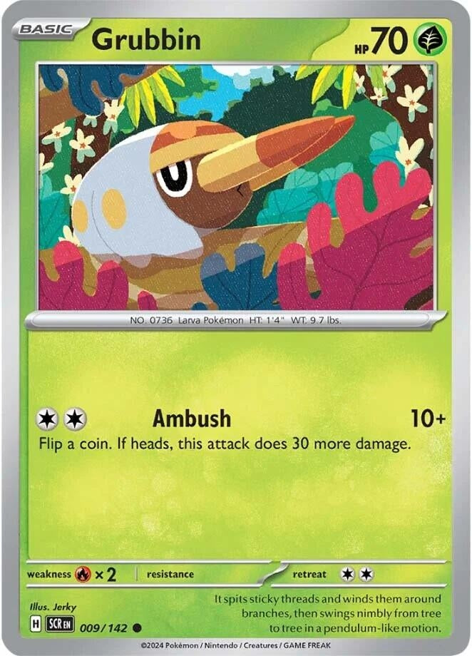 Image for Grubbin (SV07: Stellar Crown) (009/142) - Pokemon