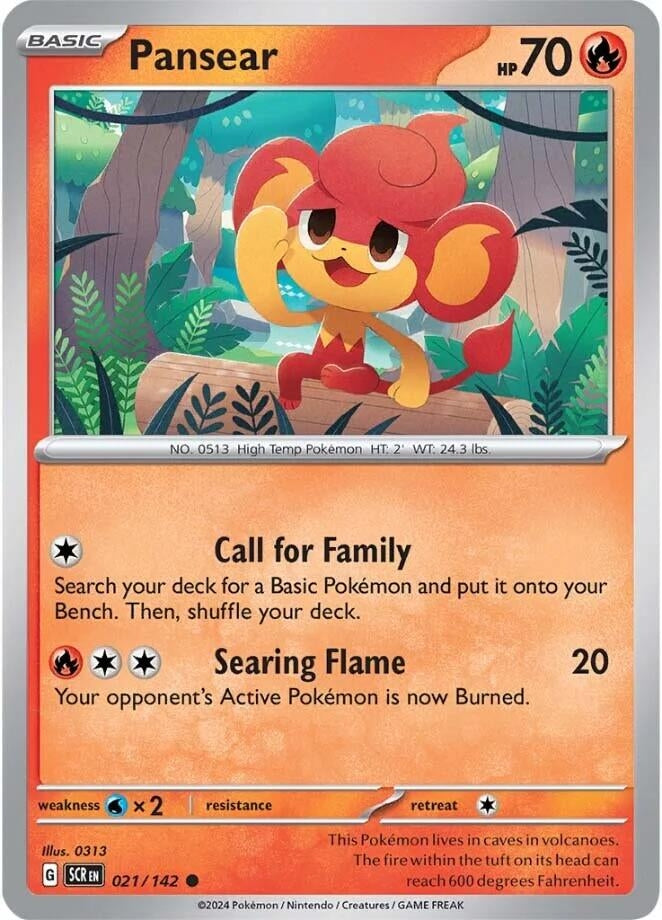 Image for Pansear (SV07: Stellar Crown) (021/142) - Pokemon