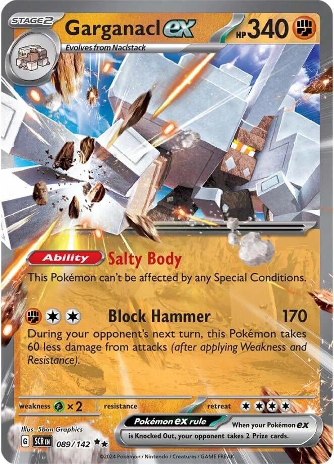 Image for Garganacl ex (SV07: Stellar Crown) (089/142) - Pokemon