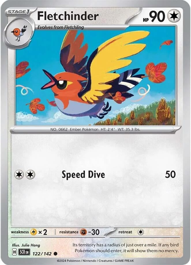 Image for Fletchinder (SV07: Stellar Crown) (122/142) - Pokemon