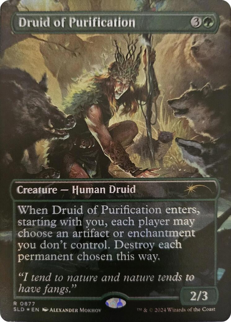 Image for Druid of Purification (Rainbow Foil) (Secret Lair Drop Series) (877) - Magic: The Gathering