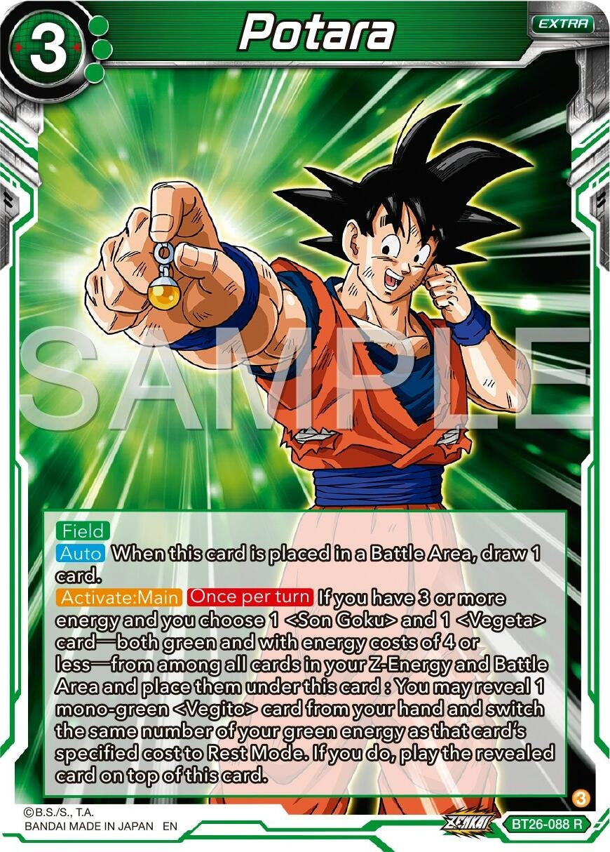 Image for Potara (Ultimate Advent) (BT26-088) - Dragon Ball Super: Masters