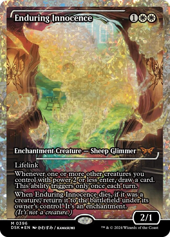 Image for Enduring Innocence (Showcase) (Fracture Foil) (Duskmourn: House of Horror) (396) - Magic: The Gathering
