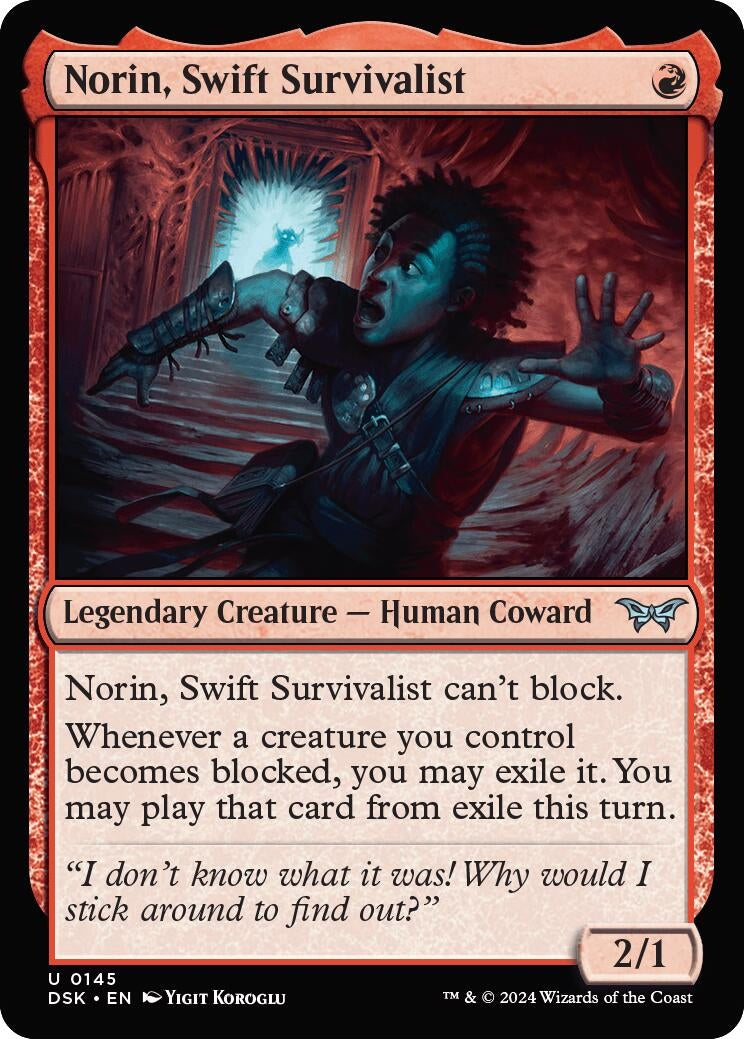 Image for Norin, Swift Survivalist (0145) (Duskmourn: House of Horror) (145) - Magic: The Gathering