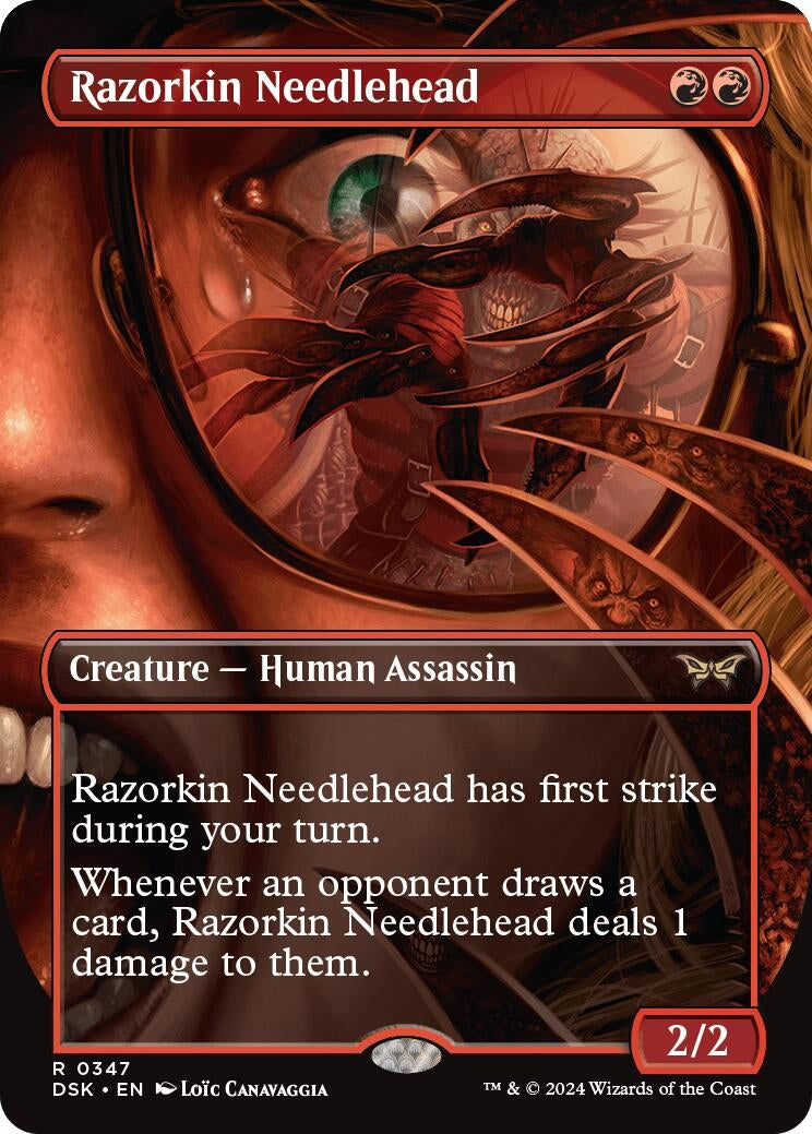 Image for Razorkin Needlehead (Borderless) (Duskmourn: House of Horror) (347) - Magic: The Gathering