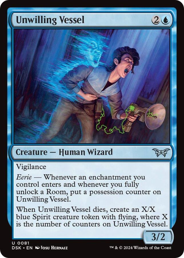 Image for Unwilling Vessel (Duskmourn: House of Horror) (81) - Magic: The Gathering