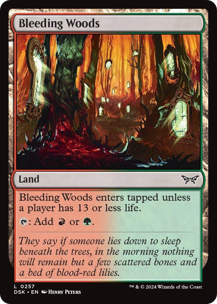 Image for Bleeding Woods (Duskmourn: House of Horror) (257) - Magic: The Gathering