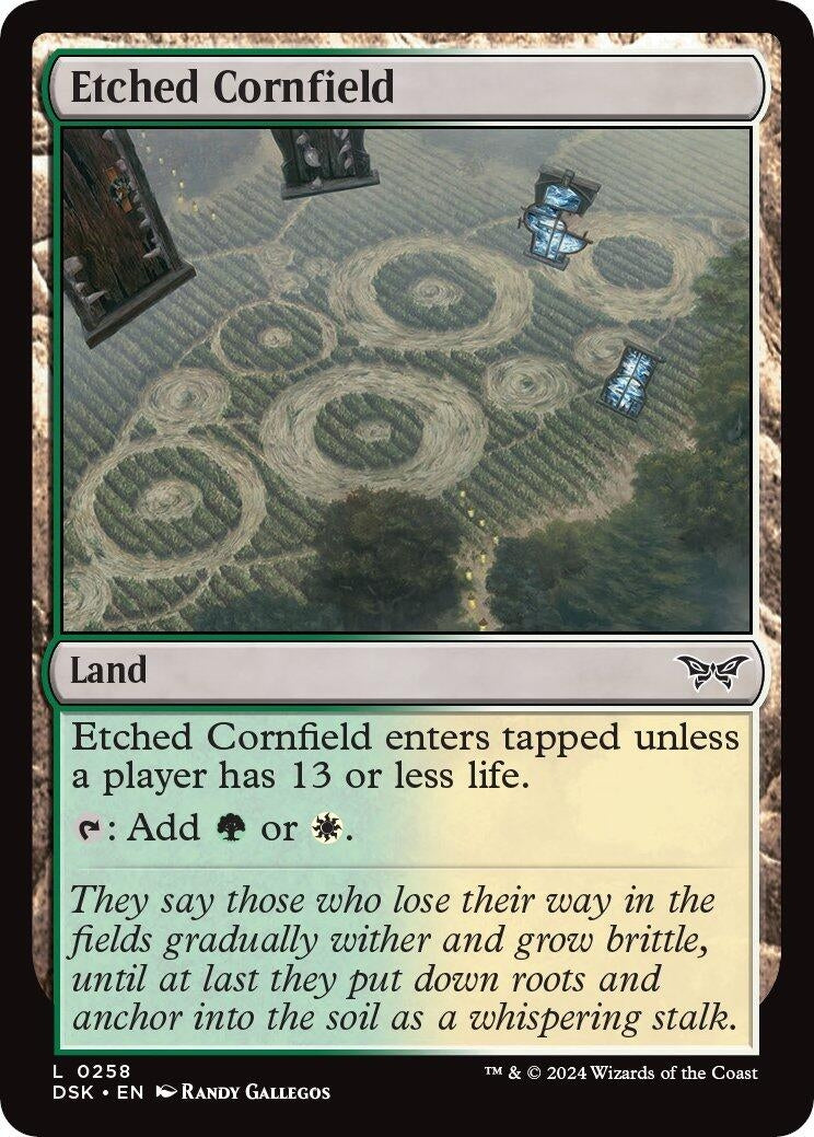 Image for Etched Cornfield (Duskmourn: House of Horror) (258) - Magic: The Gathering