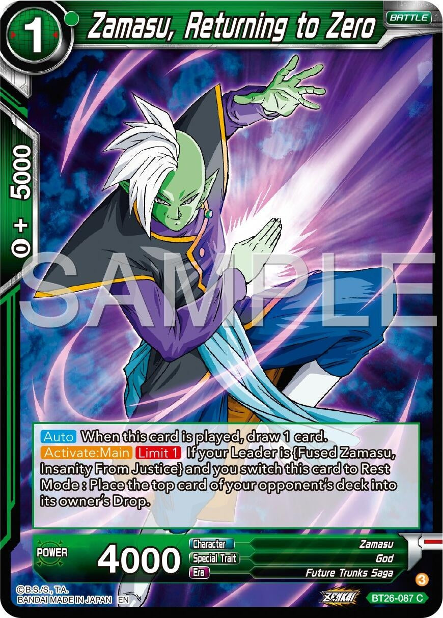 Image for Zamasu, Returning to Zero (Ultimate Advent) (BT26-087) - Dragon Ball Super: Masters