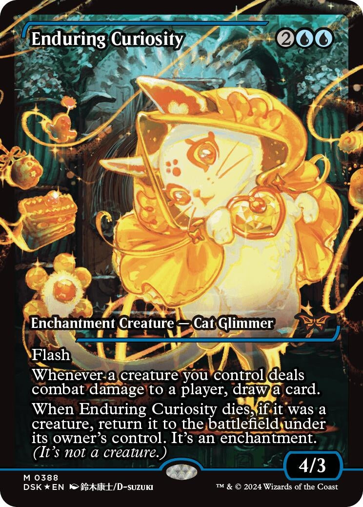 Image for Enduring Curiosity (Showcase) (Duskmourn: House of Horror) (388) - Magic: The Gathering