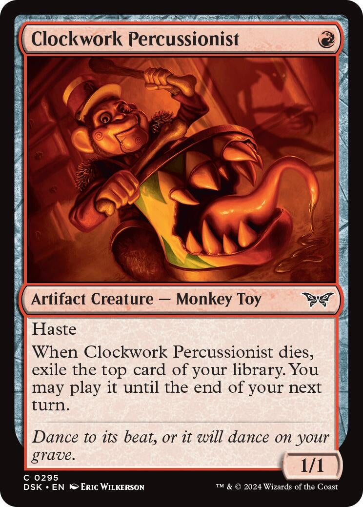 Image for Clockwork Percussionist (0295) (Duskmourn: House of Horror) (295) - Magic: The Gathering