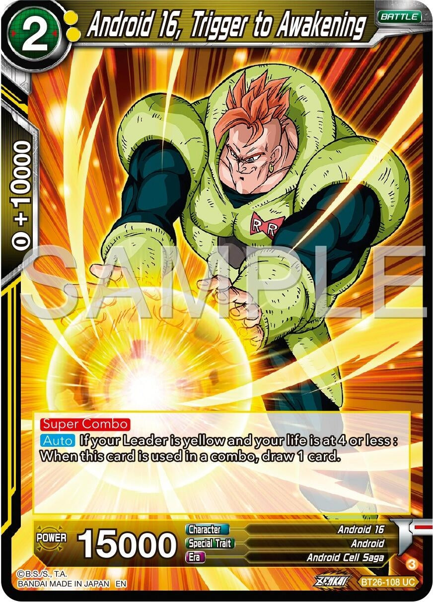 Image for Android 16, Trigger to Awakening (Ultimate Advent) (BT26-108) - Dragon Ball Super: Masters