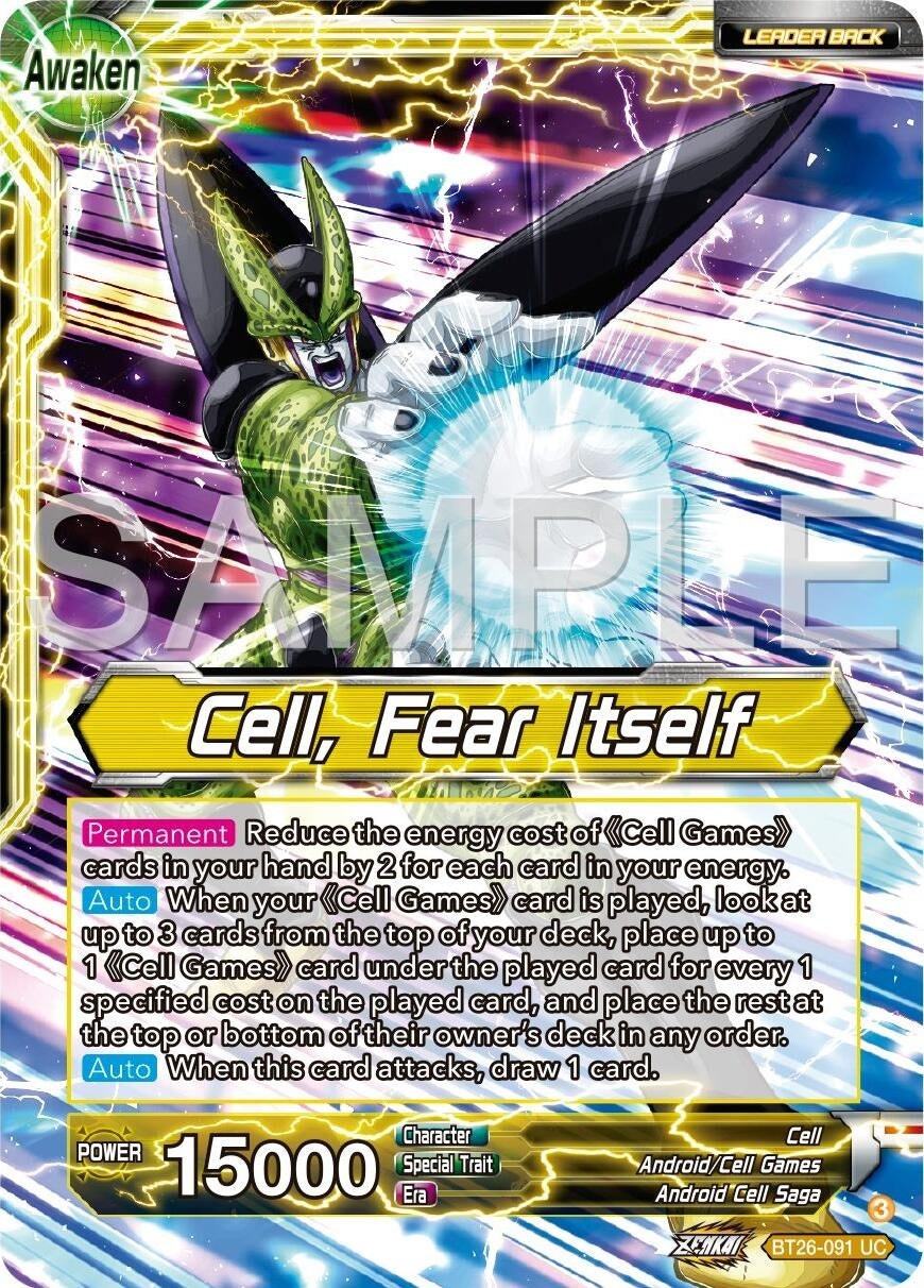 Image for Cell // Cell, Fear Itself (Ultimate Advent) (BT26-091) - Dragon Ball Super: Masters