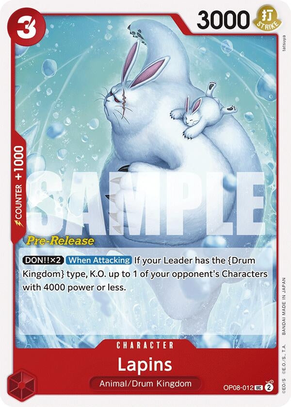 Image for Lapins (Two Legends Pre-Release Cards) (OP08-012) - One Piece Card Game