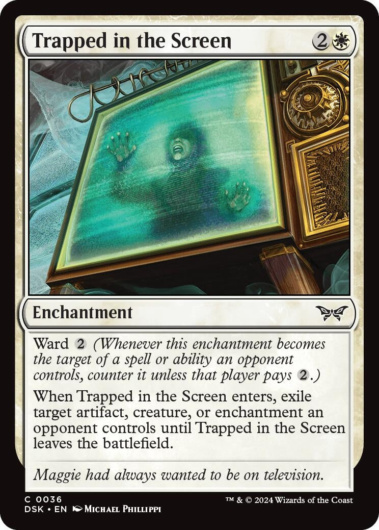 Image for Trapped in the Screen (Duskmourn: House of Horror) (36) - Magic: The Gathering