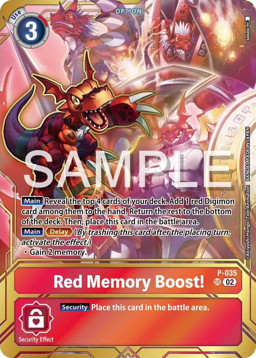 Image for Red Memory Boost! - P-035 (Premium Card Collection - Memory Boost! Set) (D-PR) (P-035 P) - Digimon Card Game
