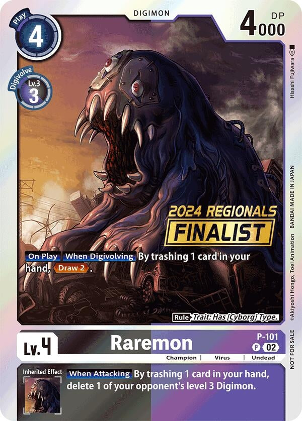 Image for Raremon - P-101 (2024 Regionals Finalist) (D-PR) (P-101 P) - Digimon Card Game