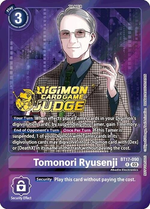 Image for Tomonori Ryusenji (Judge Pack 6) (BT17) (BT17-090 R) - Digimon Card Game