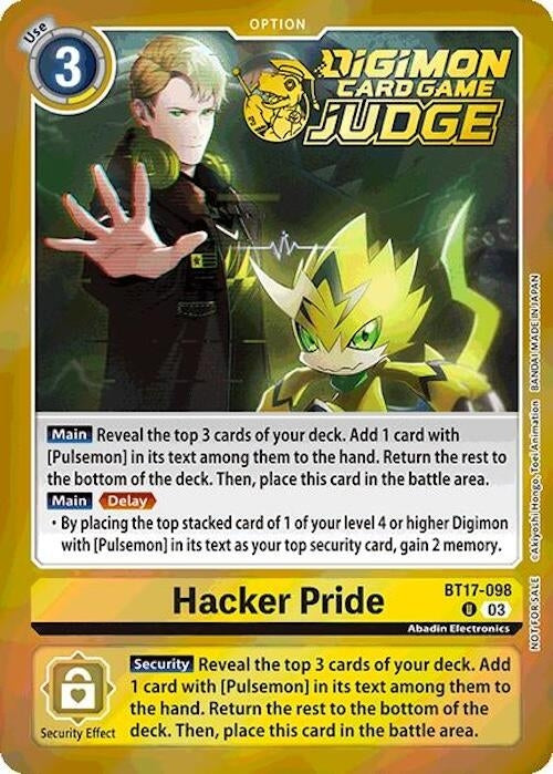 Image for Hacker Pride (Judge Pack 6) (BT17) (BT17-098 U) - Digimon Card Game