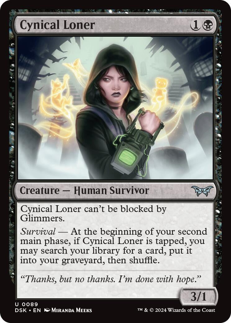 Image for Cynical Loner (Duskmourn: House of Horror) (89) - Magic: The Gathering