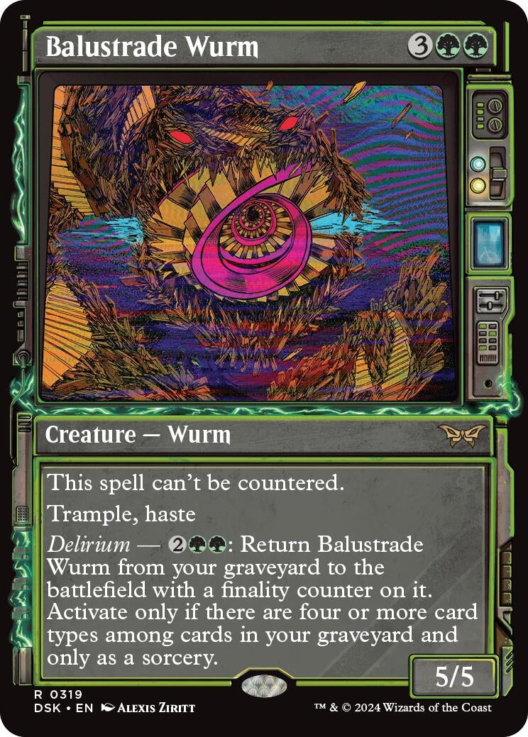 Image for Balustrade Wurm (Showcase) (Duskmourn: House of Horror) (319) - Magic: The Gathering