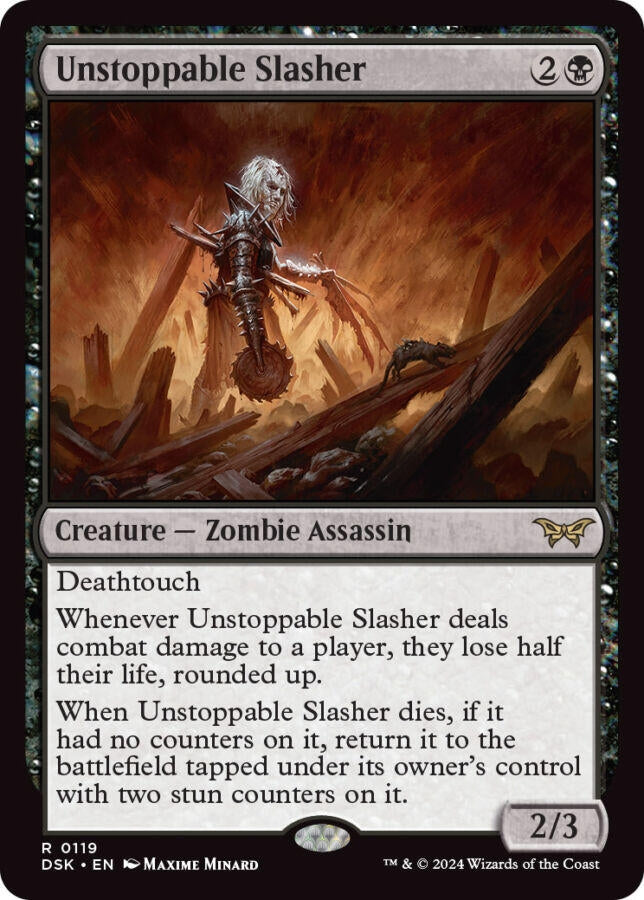 Image for Unstoppable Slasher (0119) (Duskmourn: House of Horror) (119) - Magic: The Gathering