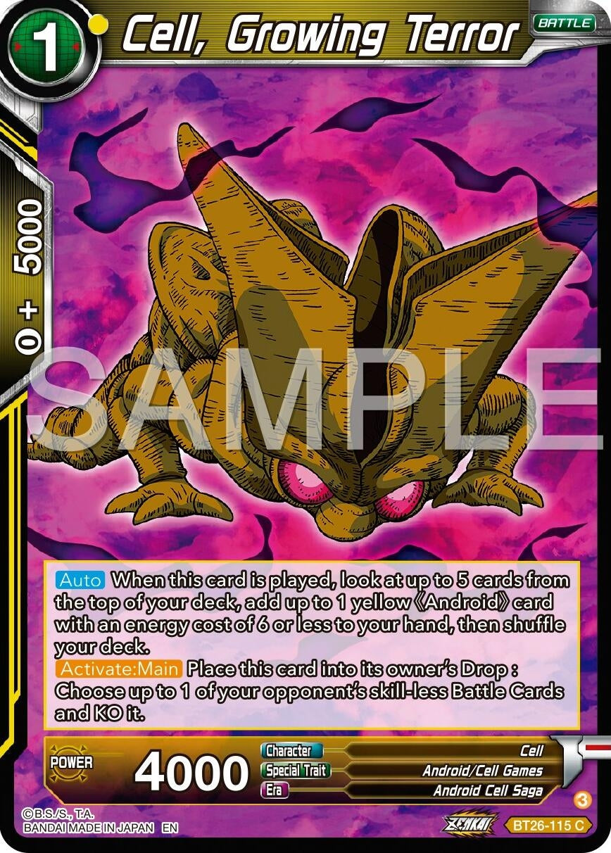 Image for Cell, Growing Terror (Ultimate Advent) (BT26-115) - Dragon Ball Super: Masters