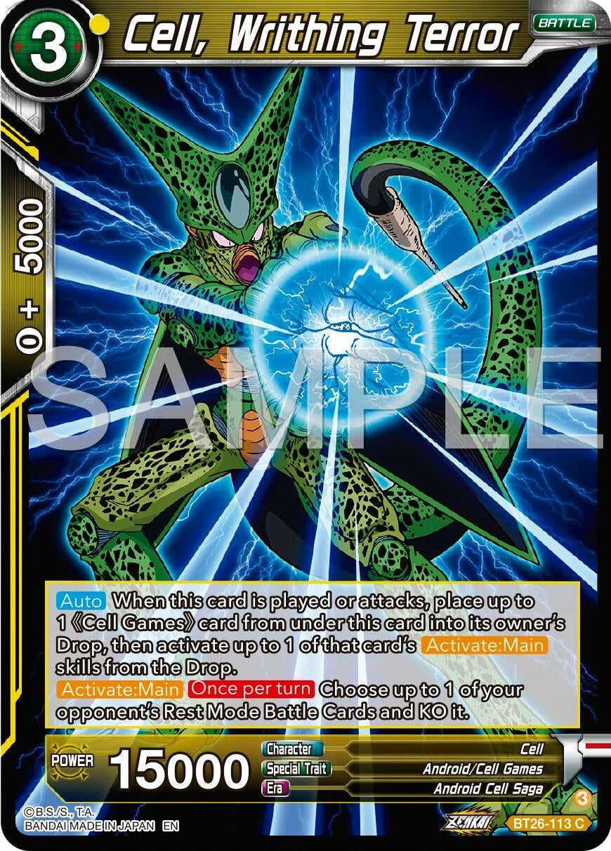 Image for Cell, Writhing Terror (Ultimate Advent) (BT26-113) - Dragon Ball Super: Masters