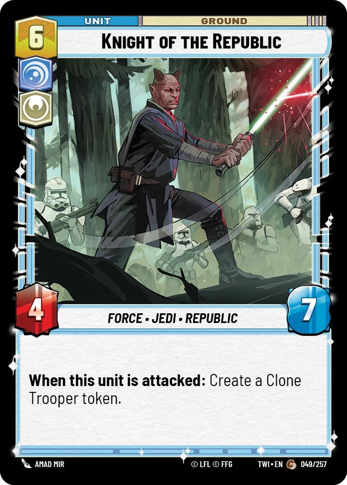 Image for Knight of the Republic (Twilight of the Republic) (049/257) - Star Wars: Unlimited