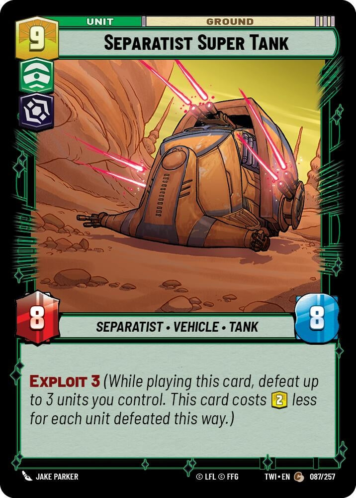 Image for Separatist Super Tank (Twilight of the Republic) (087/257) - Star Wars: Unlimited