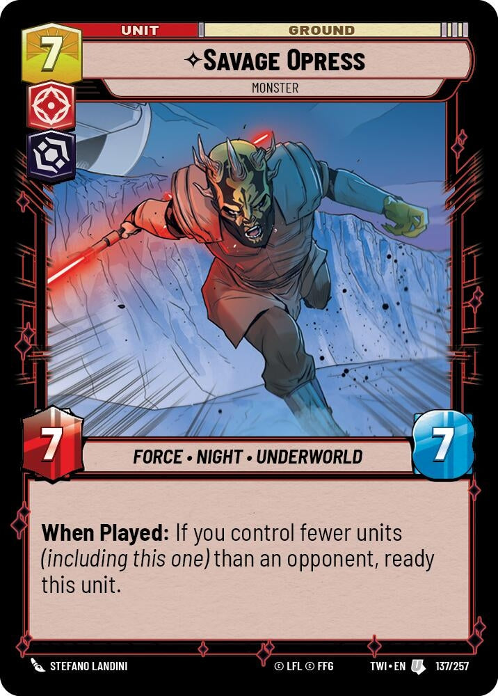 Image for Savage Opress - Monster (Twilight of the Republic) (137/257) - Star Wars: Unlimited