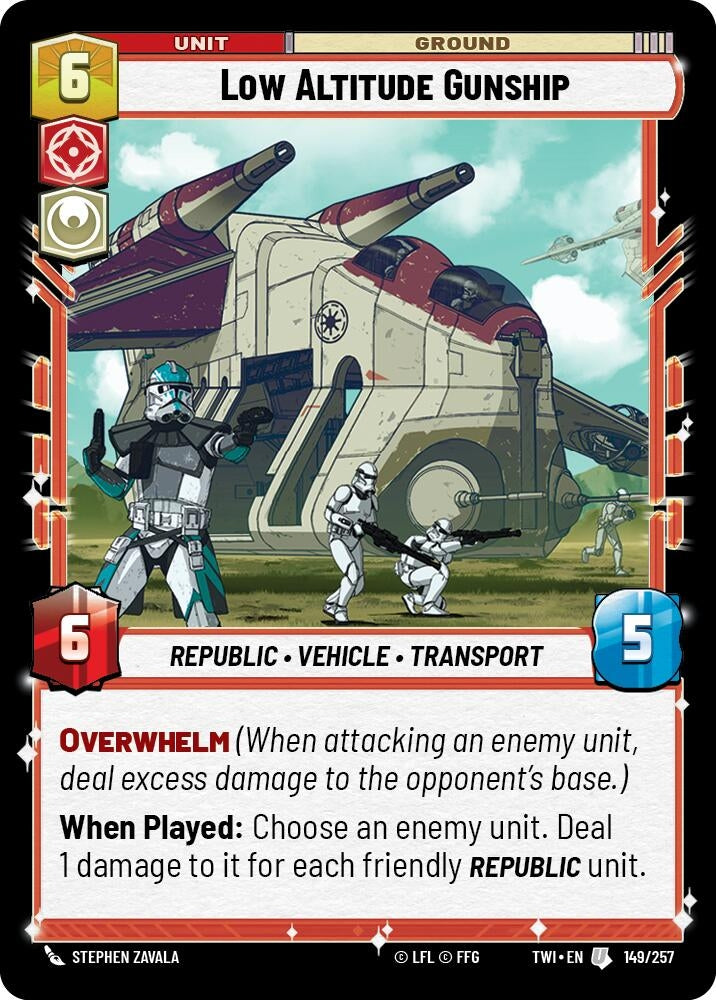 Image for Low Altitude Gunship (Twilight of the Republic) (149/257) - Star Wars: Unlimited