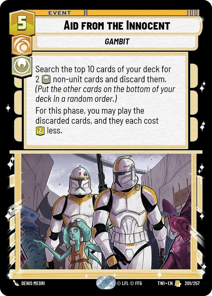 Image for Aid from the Innocent (Twilight of the Republic) (201/257) - Star Wars: Unlimited