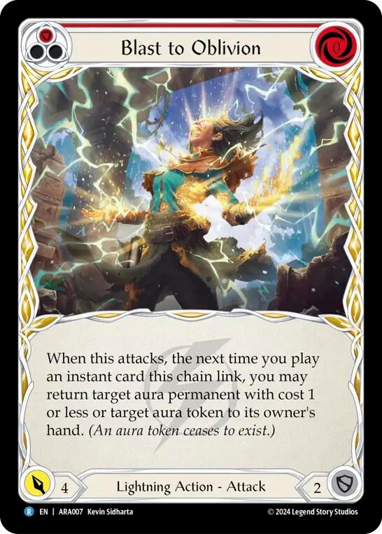 Image for Blast to Oblivion (Red) (Blitz Deck: Rosetta - Aurora) (ARA007) - Flesh and Blood TCG